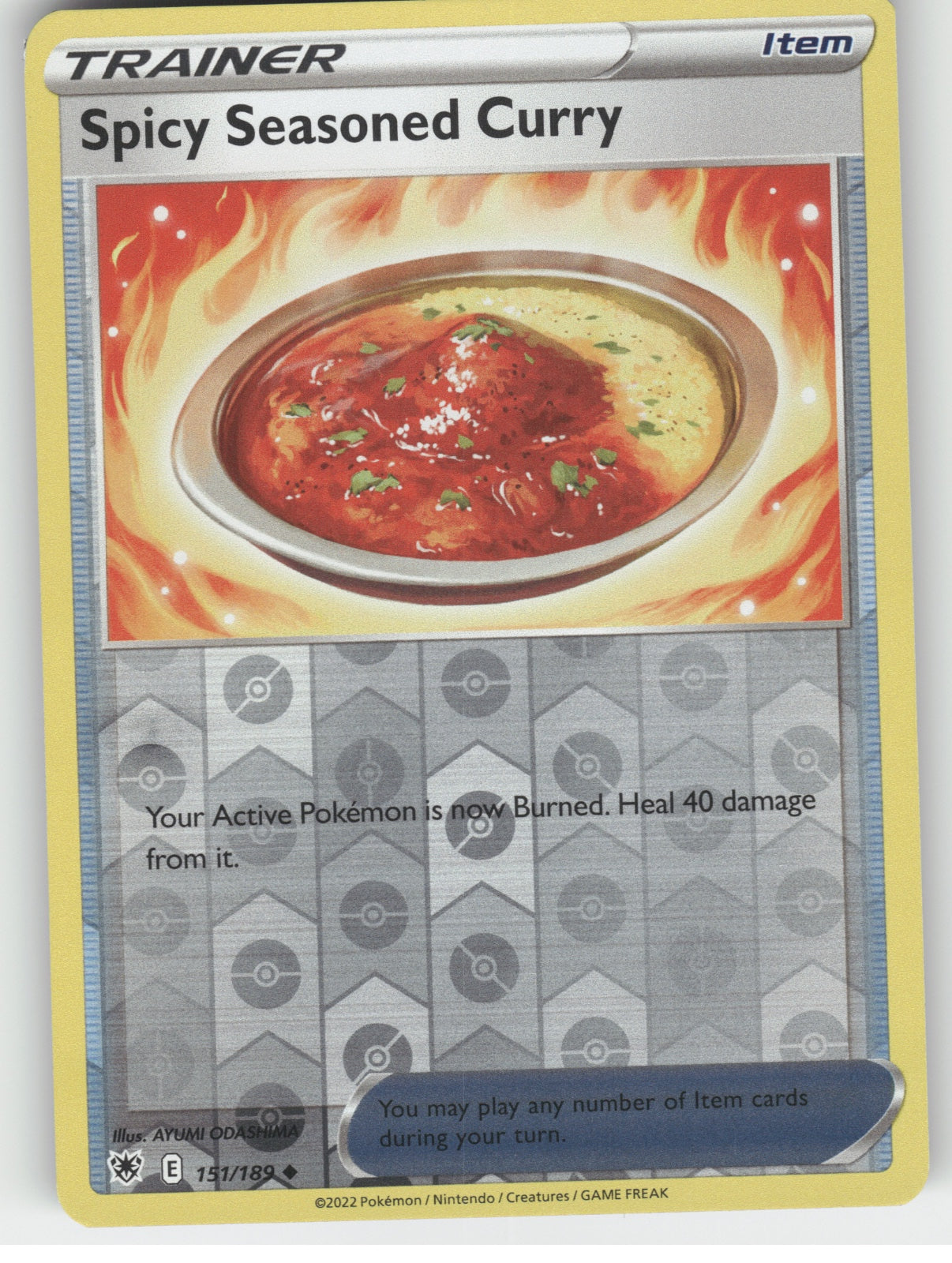 Spicy Seasoned Curry Reverse Holo Uncommon SWSH10: Astral Radiance 151/189 NM