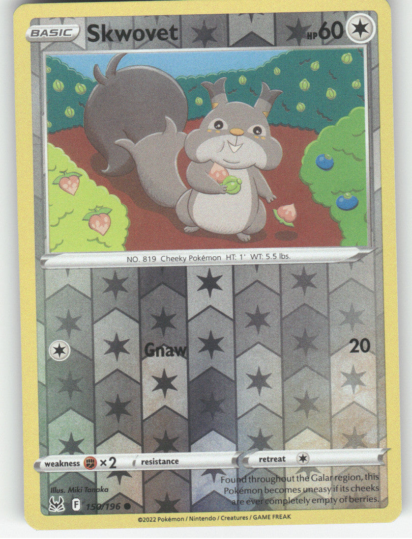 Skwovet Reverse Holo Common SWSH11: Lost Origin 150/196 NM