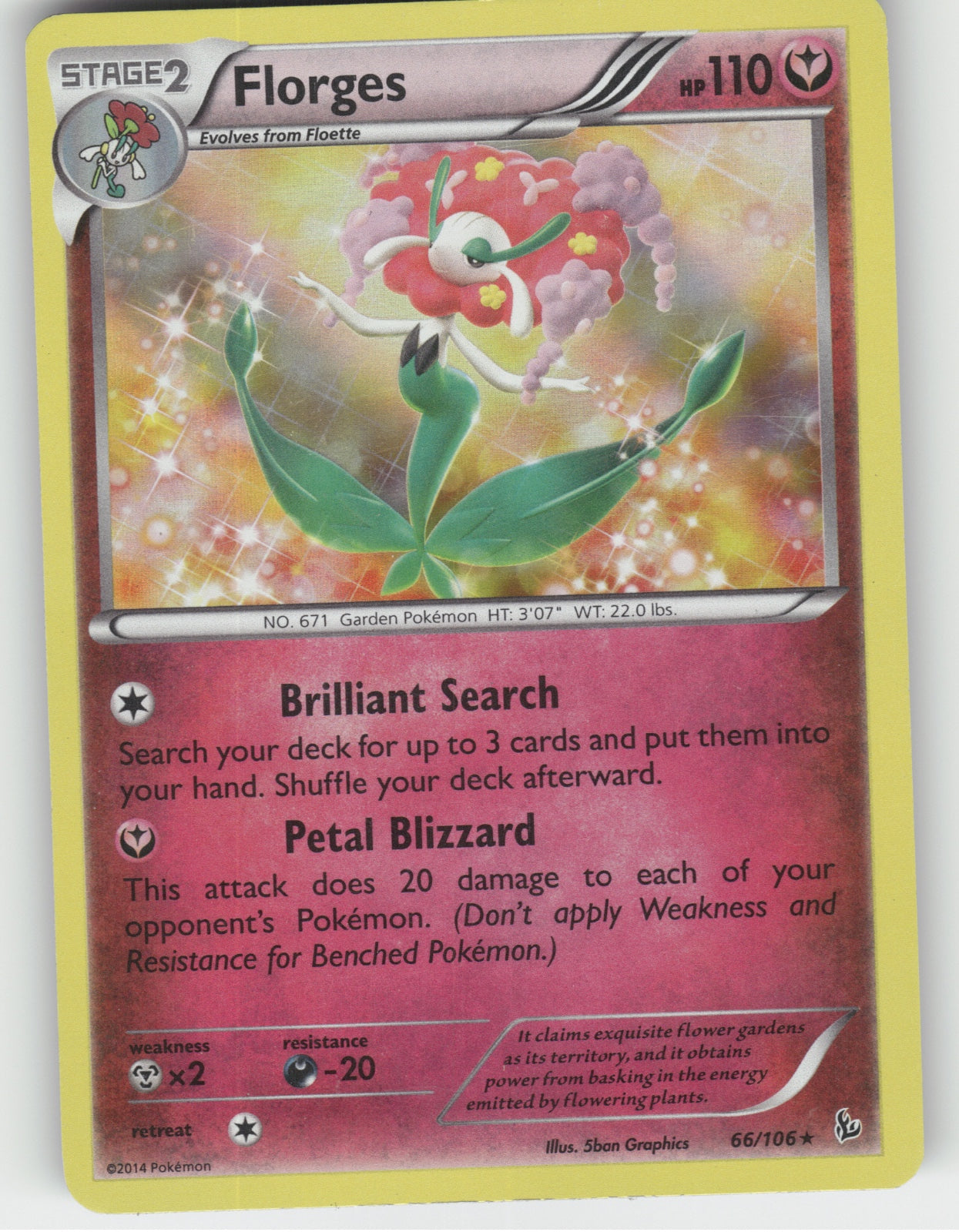 Florges Holo Rare XY - Flashfire 66/106 NM