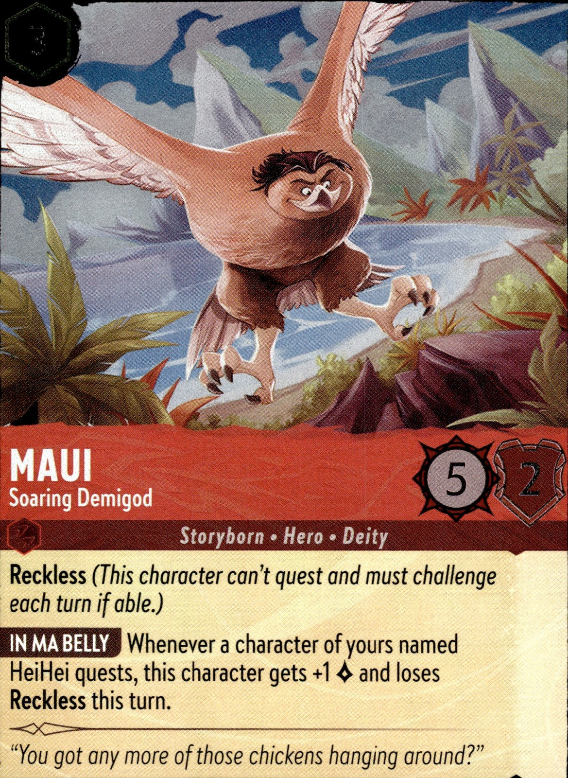 Maui - Soaring Demigod Cold Foil Uncommon Into the Inklands 113/204 NM