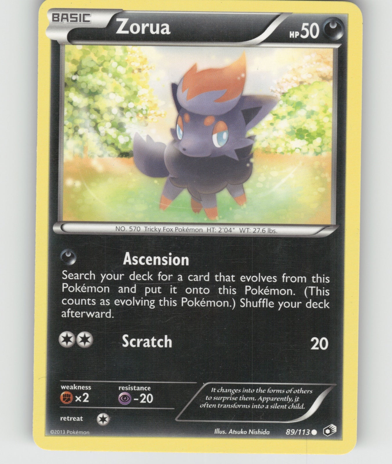 Zorua Common Legendary Treasures 89/113 NM