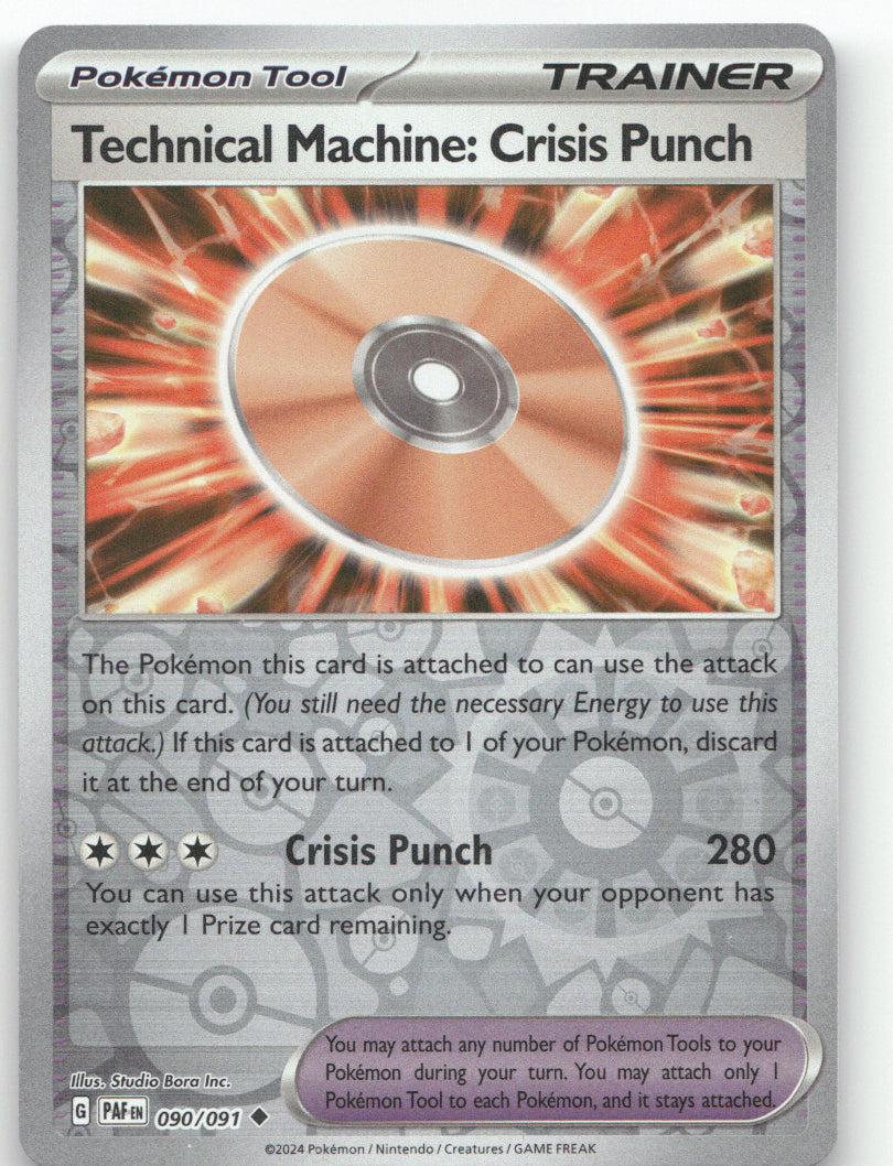 Technical Machine: Crisis Punch Reverse Holo Uncommon SV: Paldean Fates 090/091 NM