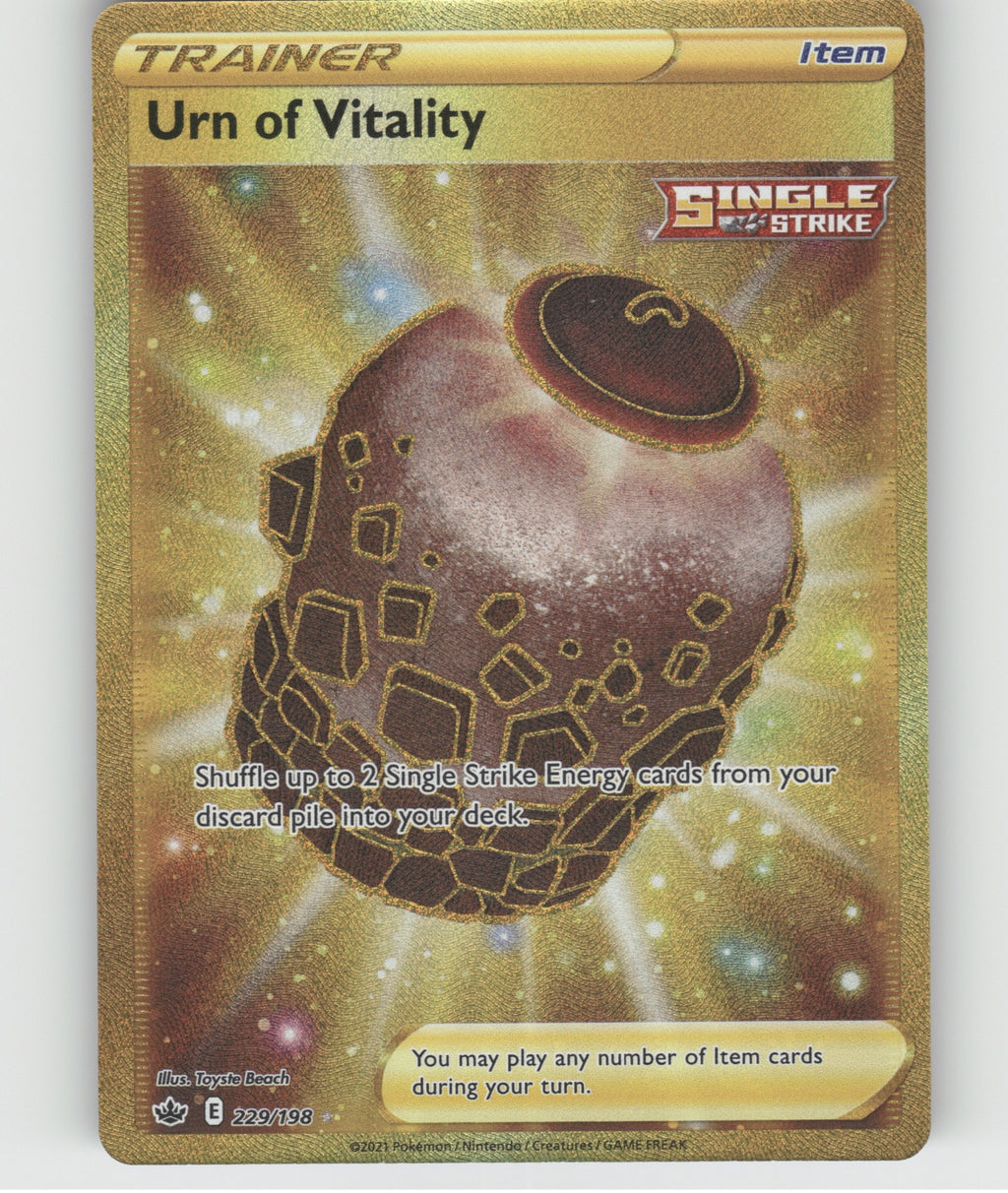 Urn of Vitality (Secret) Holo Secret Rare SWSH06: Chilling Reign 229/198 NM