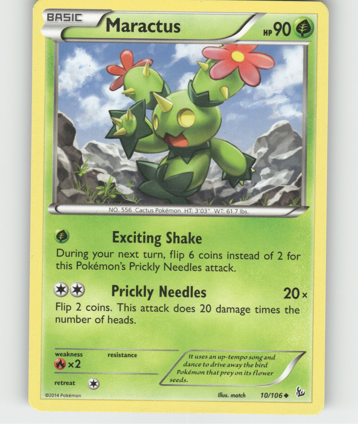 Maractus Uncommon XY - Flashfire 10/106 NM
