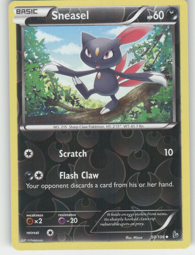 Sneasel (50) Reverse Holo Uncommon XY - Flashfire 50/106 NM