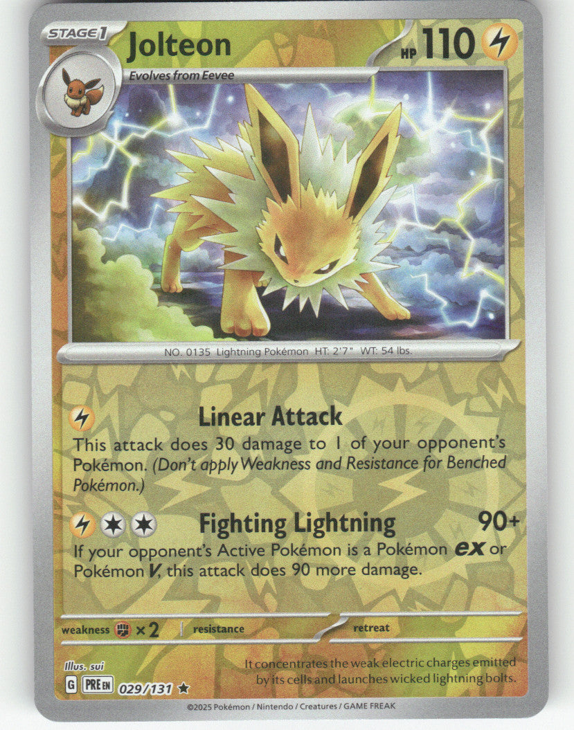 Jolteon Reverse Holo Rare SV: Prismatic Evolutions 029/131 NM