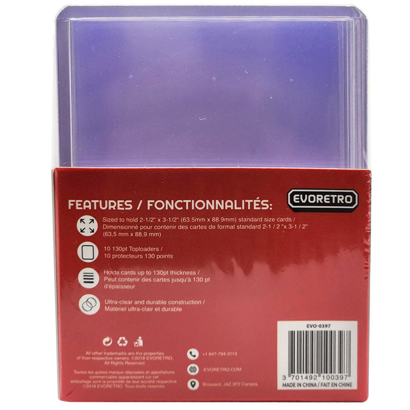 EVORETRO Topload Card Holder 3x4 130pt Pack of 10