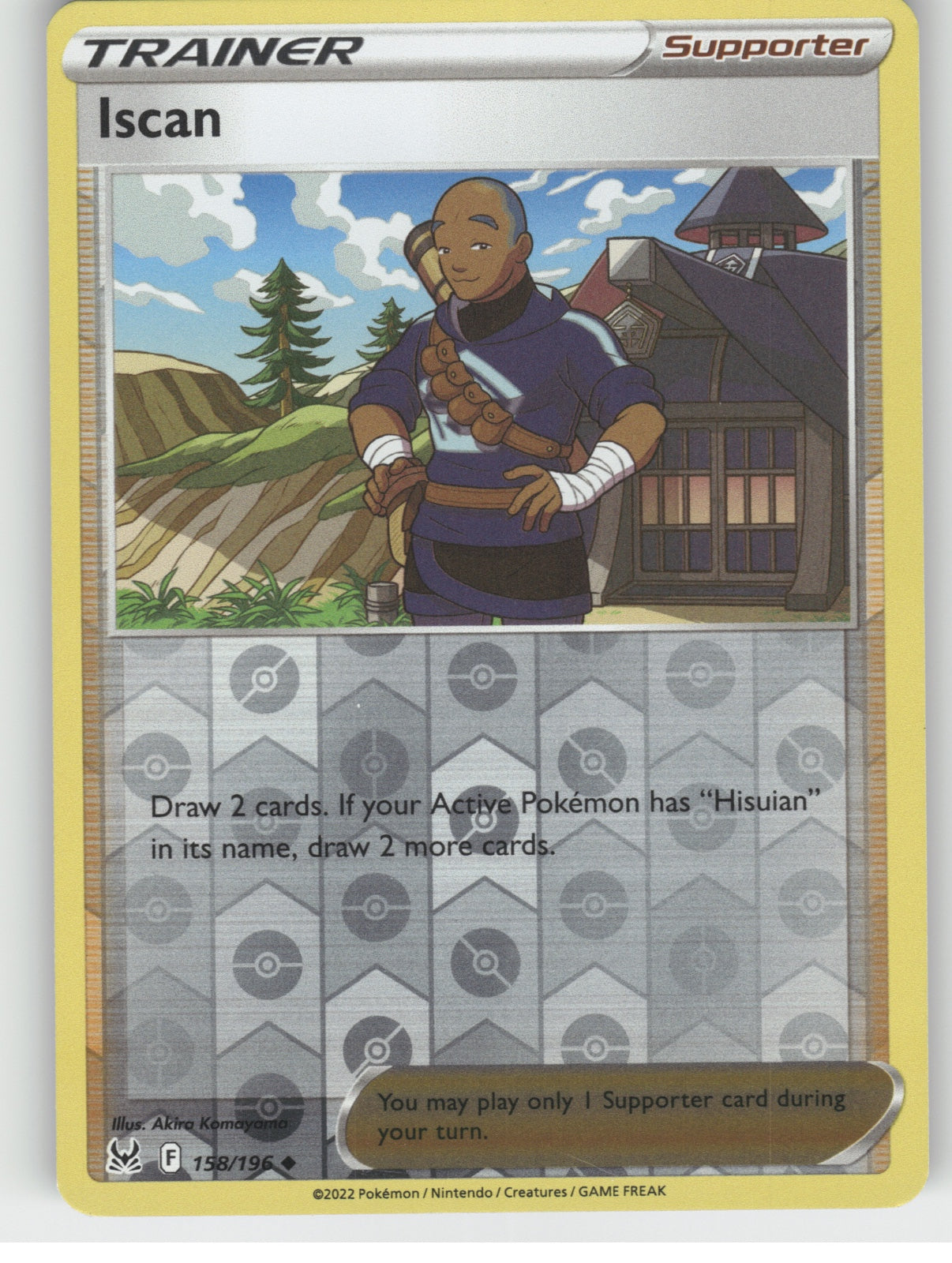 Iscan Reverse Holo Uncommon SWSH11: Lost Origin 158/196 NM