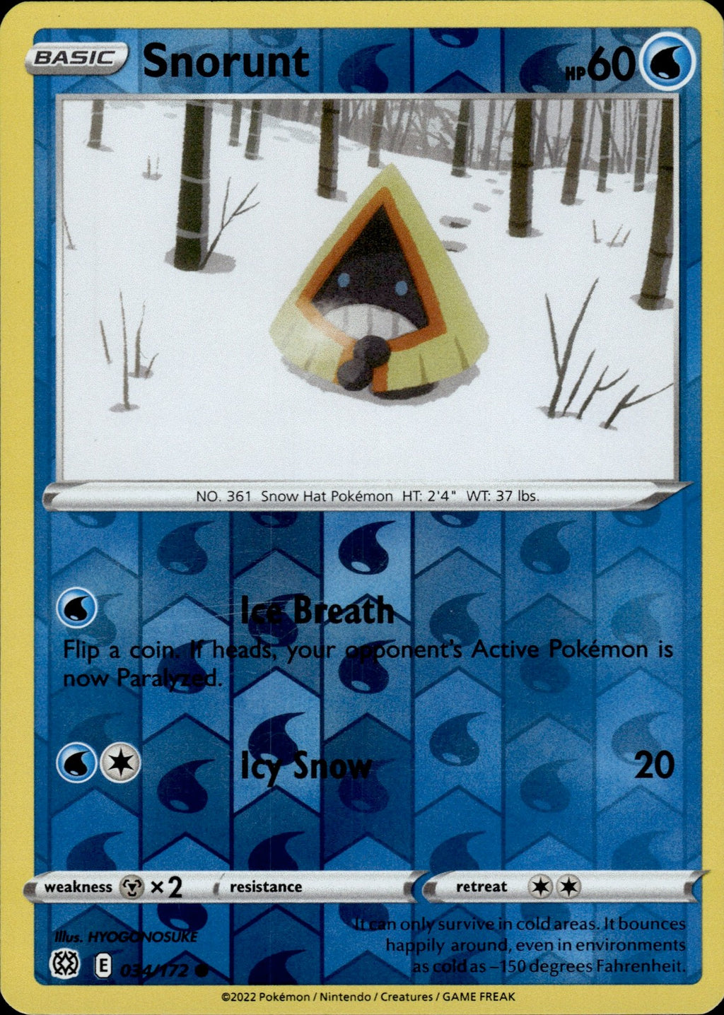 Snorunt Reverse Holo Common SWSH09: Brilliant Stars 034/172 NM