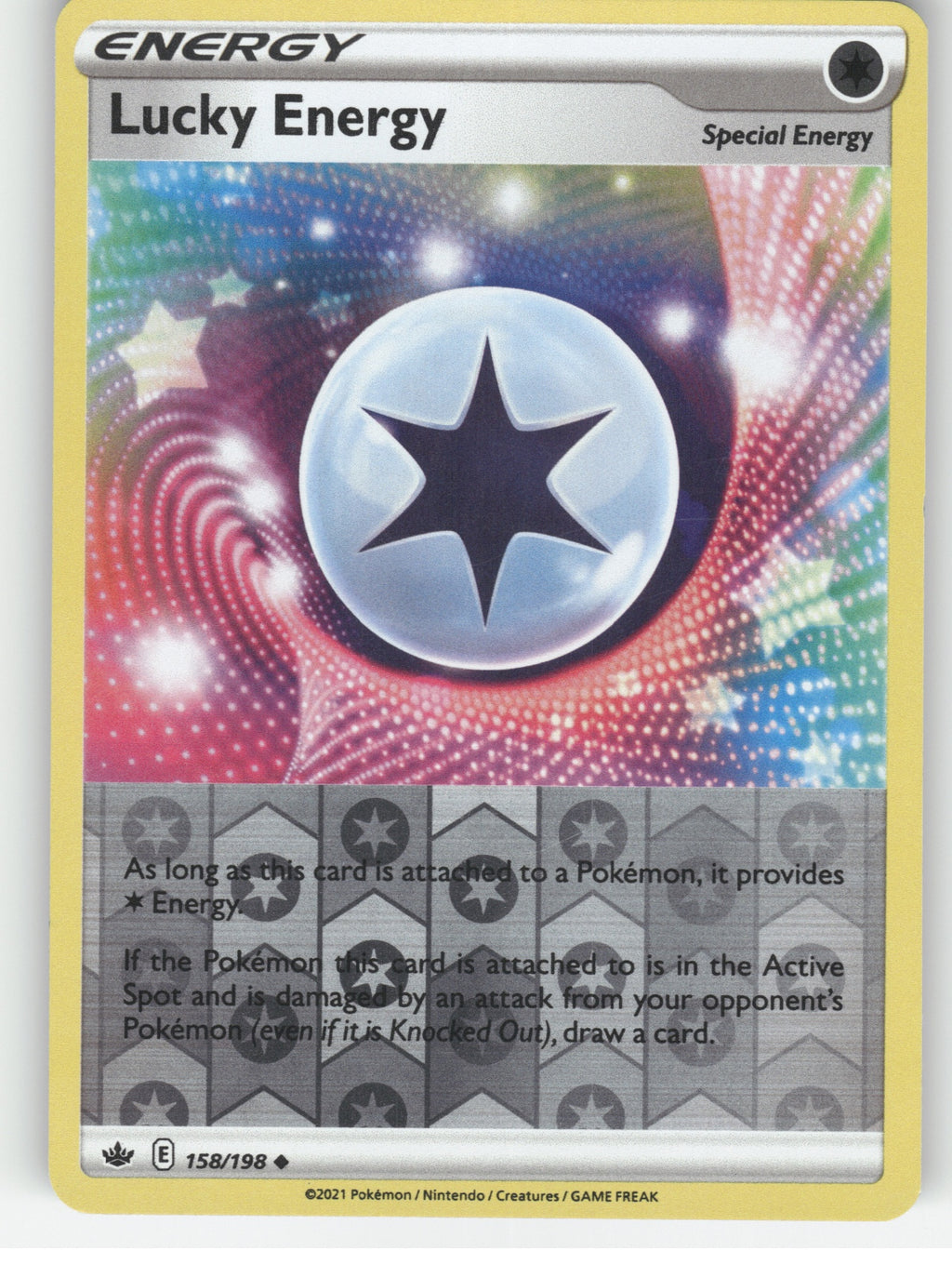 Lucky Energy Reverse Holo Uncommon SWSH06: Chilling Reign 158/198 NM