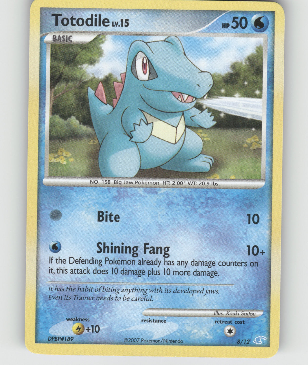 Totodile Common DP Trainer Kit: Manaphy & Lucario 8/12 NM