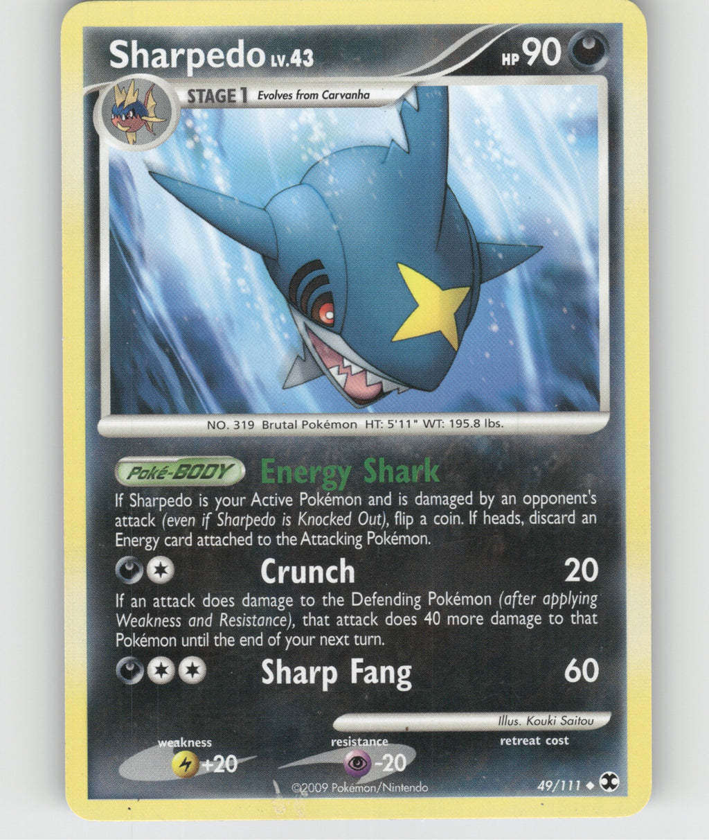 Sharpedo Uncommon Rising Rivals 49/111 NM