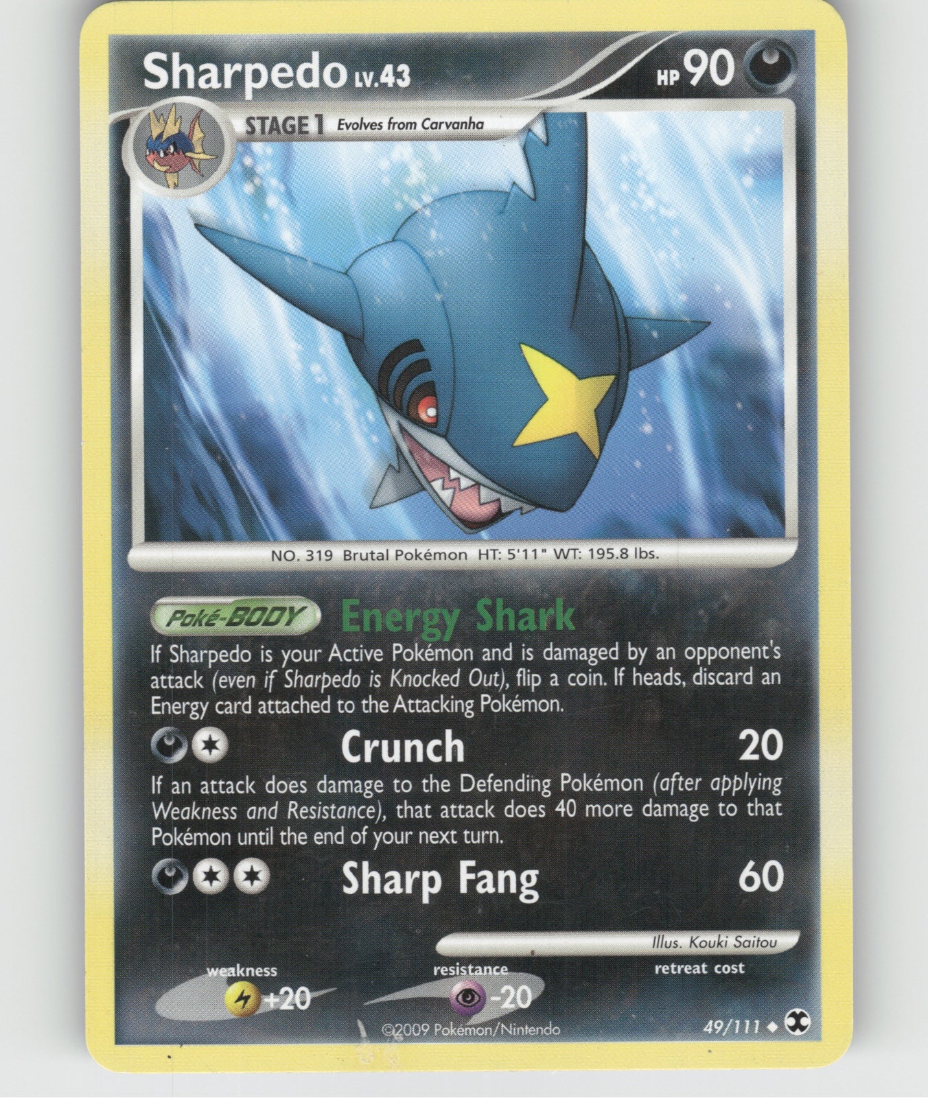 Sharpedo Uncommon Rising Rivals 49/111 NM