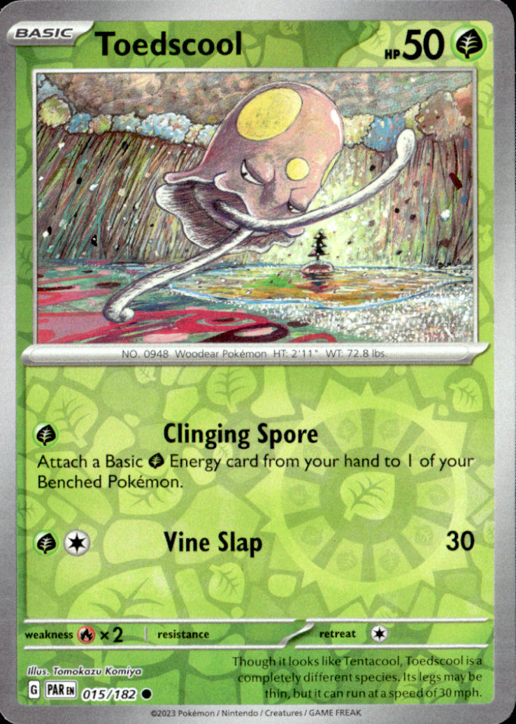 Toedscool Reverse Holo Common SV04: Paradox Rift 015/182 NM