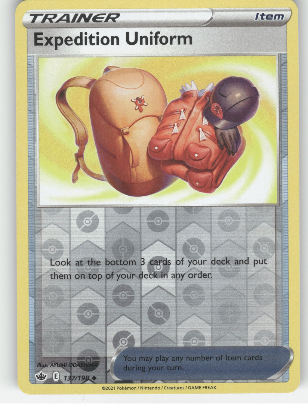 Expedition Uniform Reverse Holo Uncommon SWSH06: Chilling Reign 137/198 NM