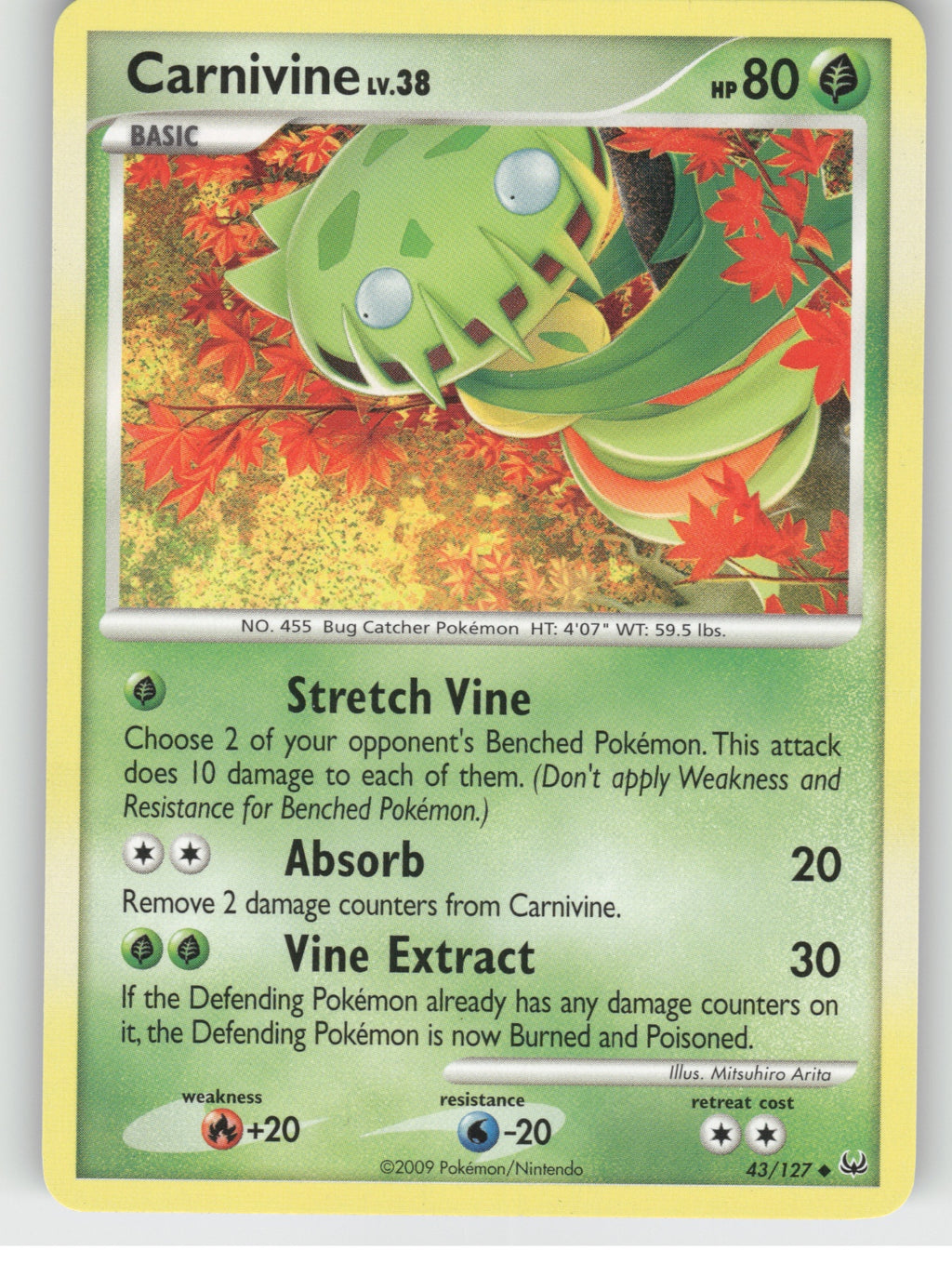 Carnivine (43) Uncommon Platinum 43/127 NM