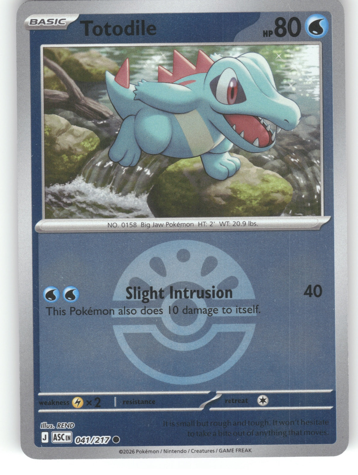 Totodile (Friend Ball) Reverse Holo Common ME: Ascended Heroes 041/217 NM