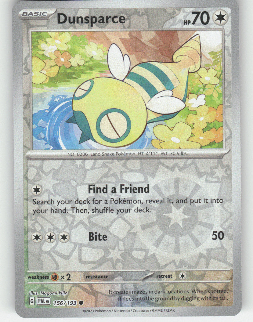 Dunsparce Reverse Holo Common SV02: Paldea Evolved 156/193 NM
