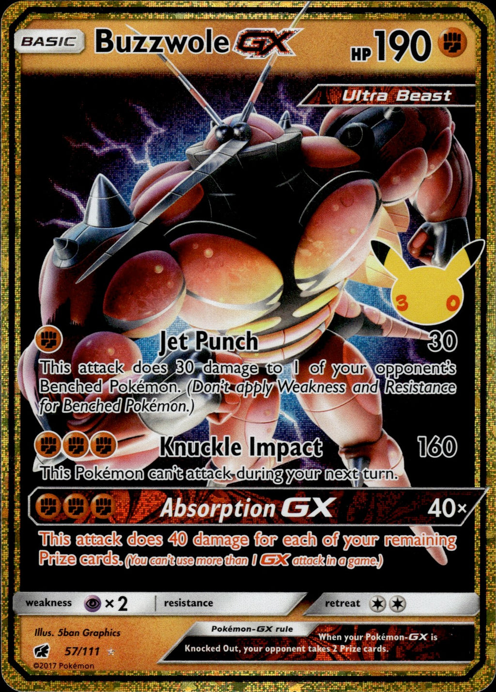 Buzzwole GX Holo Classic Collection ME: 30th Celebration Classic Collection 57/1