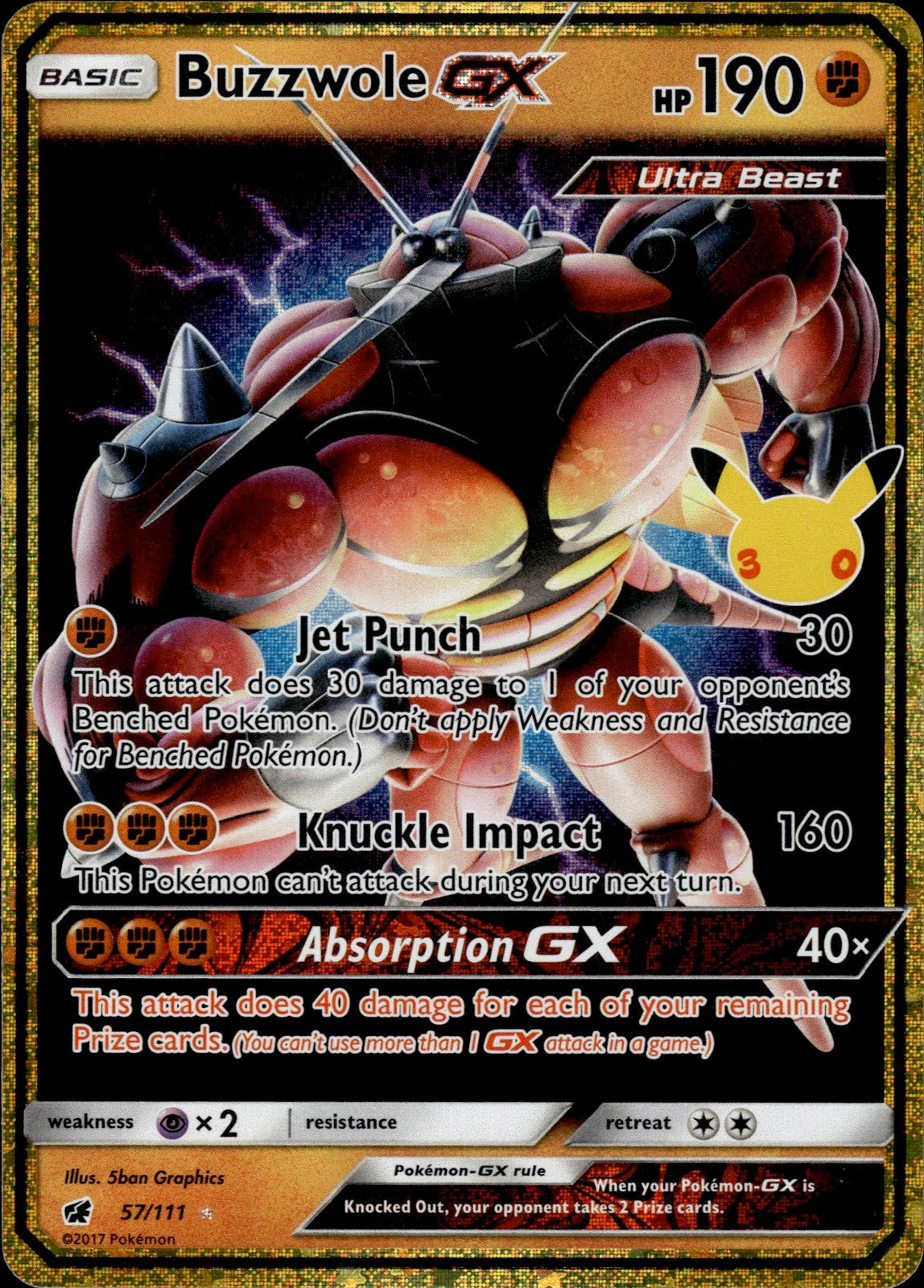 Buzzwole GX Holo Classic Collection ME: 30th Celebration Classic Collection 57/1