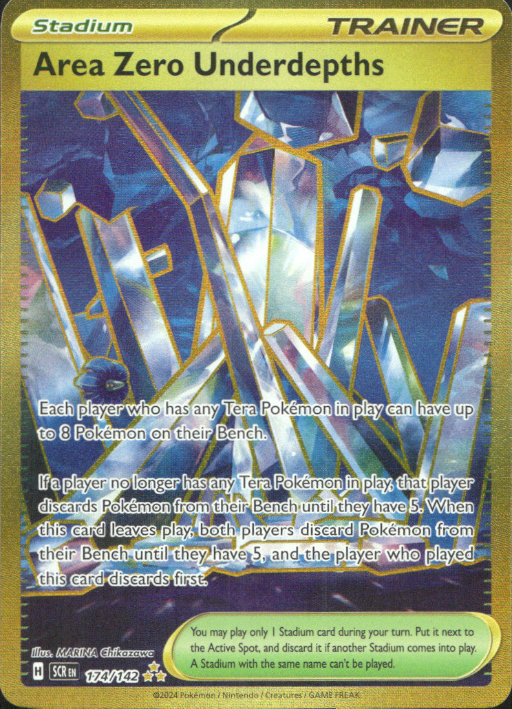 Area Zero Underdepths - Holo Hyper Rare SV07: Stellar Crown 174/142 NM