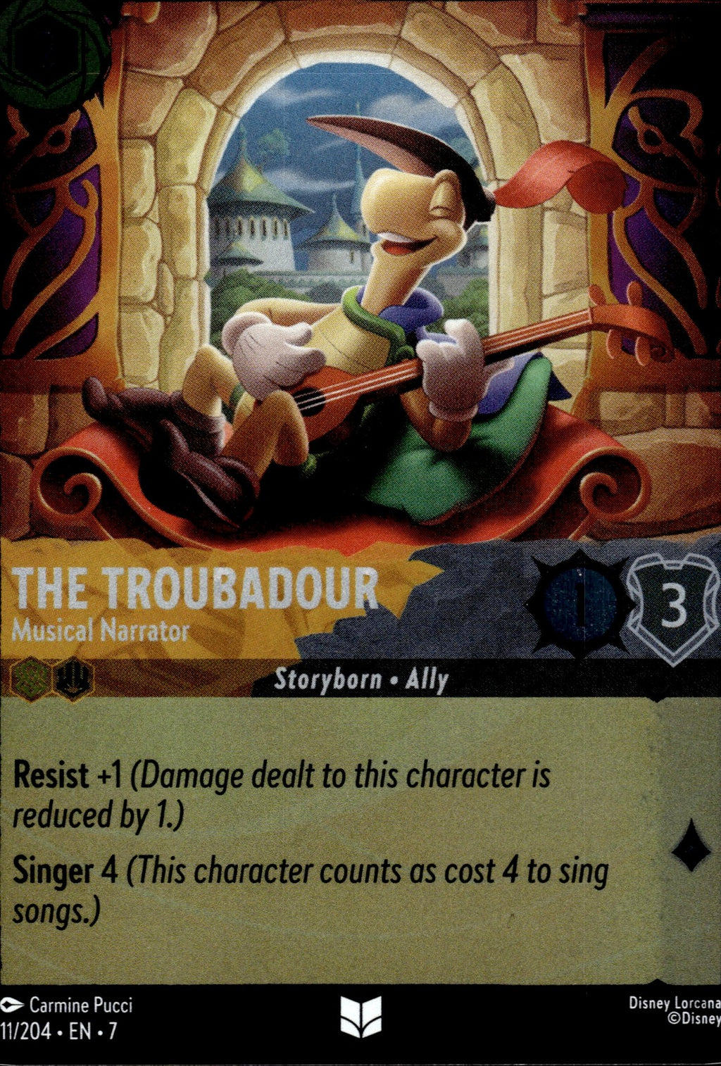 The Troubadour - Musical Narrator Cold Foil Uncommon Archazia's Island 11/204 NM