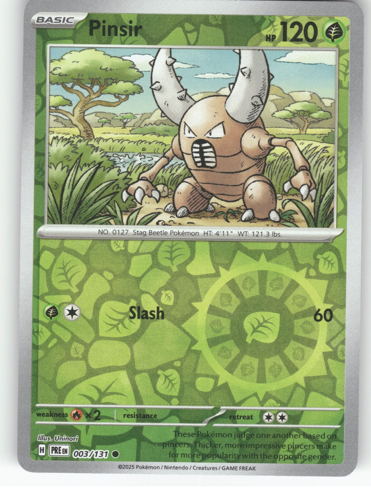 Pinsir Reverse Holo Common SV: Prismatic Evolutions 003/131 NM