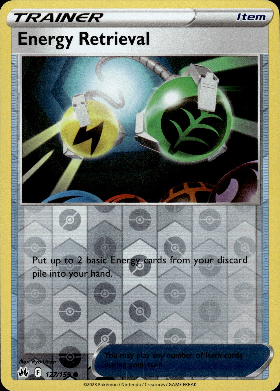 Energy Retrieval Reverse Holo Common SWSH: Crown Zenith 127/159 NM