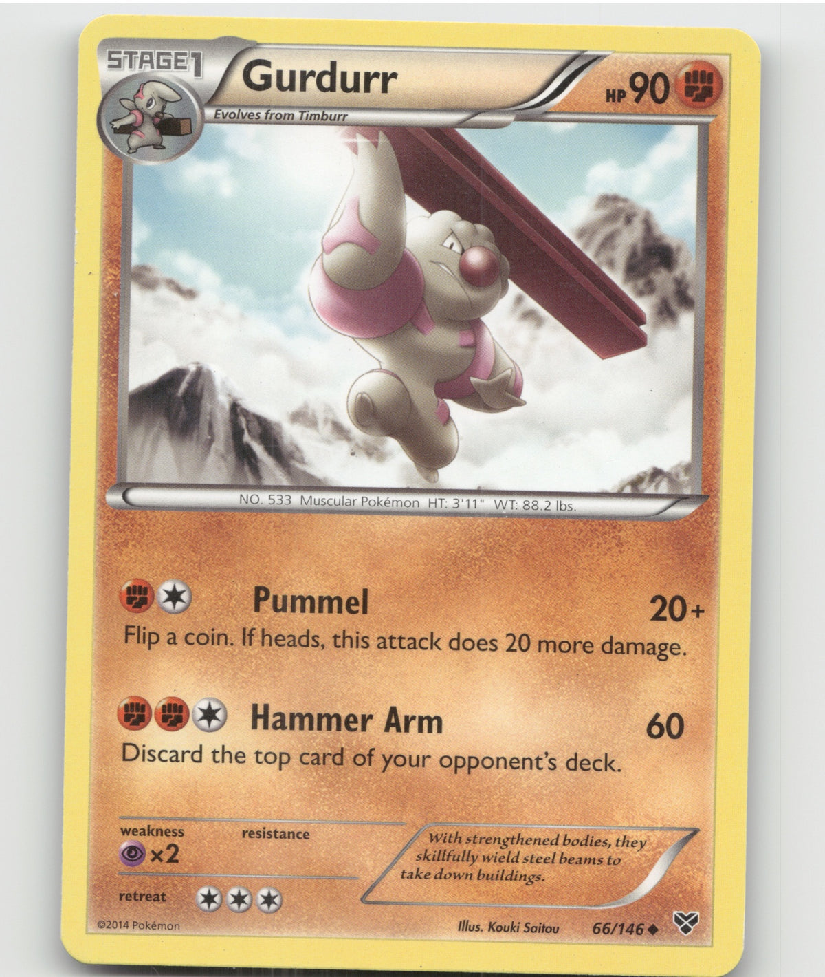 Gurdurr Uncommon XY Base Set 66/146 LP