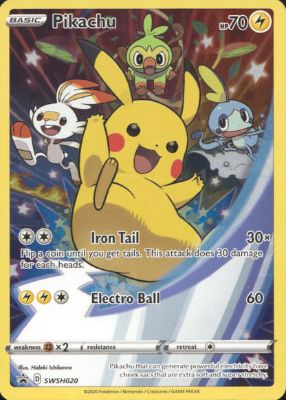 Pikachu Holo Promo SWSH: Sword & Shield Promo Cards SWSH020 NM