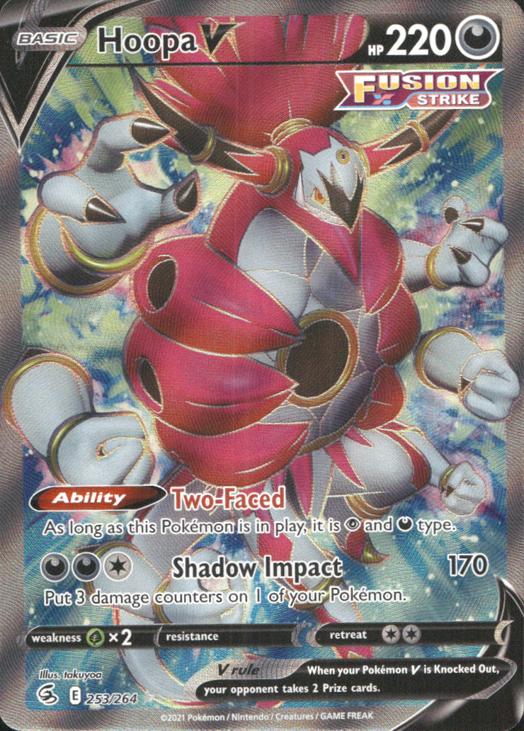 Hoopa V (Full Art) Holo Ultra Rare SWSH08: Fusion Strike 253/264 NM