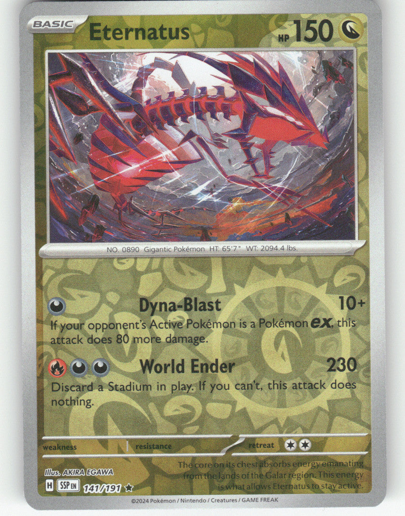 Eternatus Reverse Holo Rare SV08: Surging Sparks 141/191 NM
