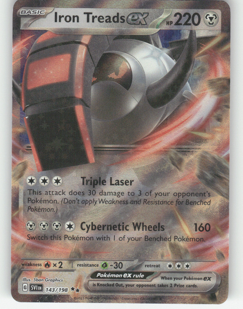 Iron Treads ex Holo Double Rare SV01: Scarlet & Violet Base Set 143/198 NM