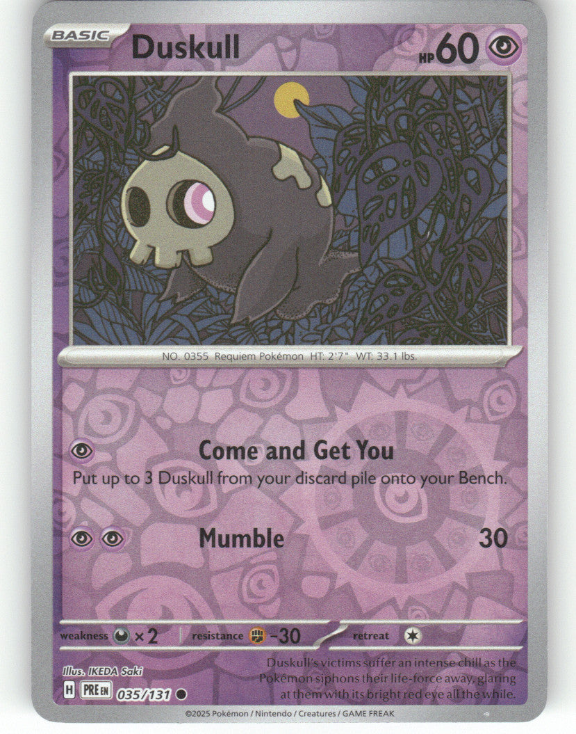 Duskull Reverse Holo Common SV: Prismatic Evolutions 035/131 NM