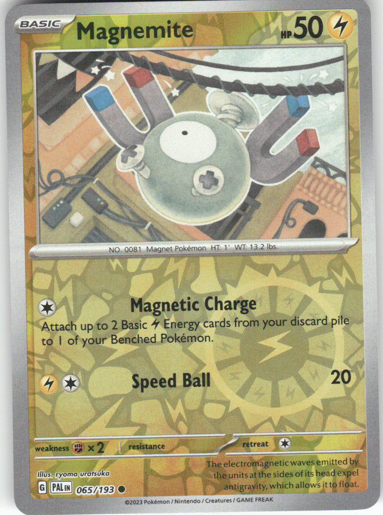Magnemite Reverse Holo Common SV02: Paldea Evolved 065/193 NM