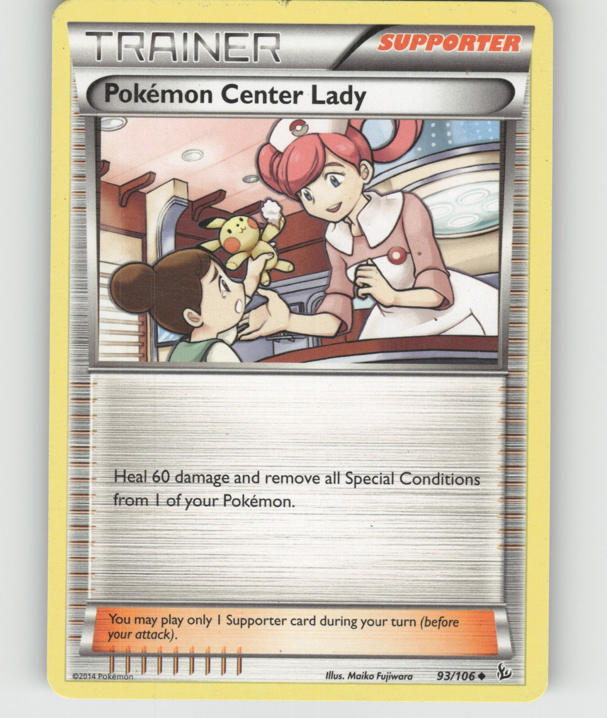 Pokemon Center Lady Uncommon XY - Flashfire 93/106 NM