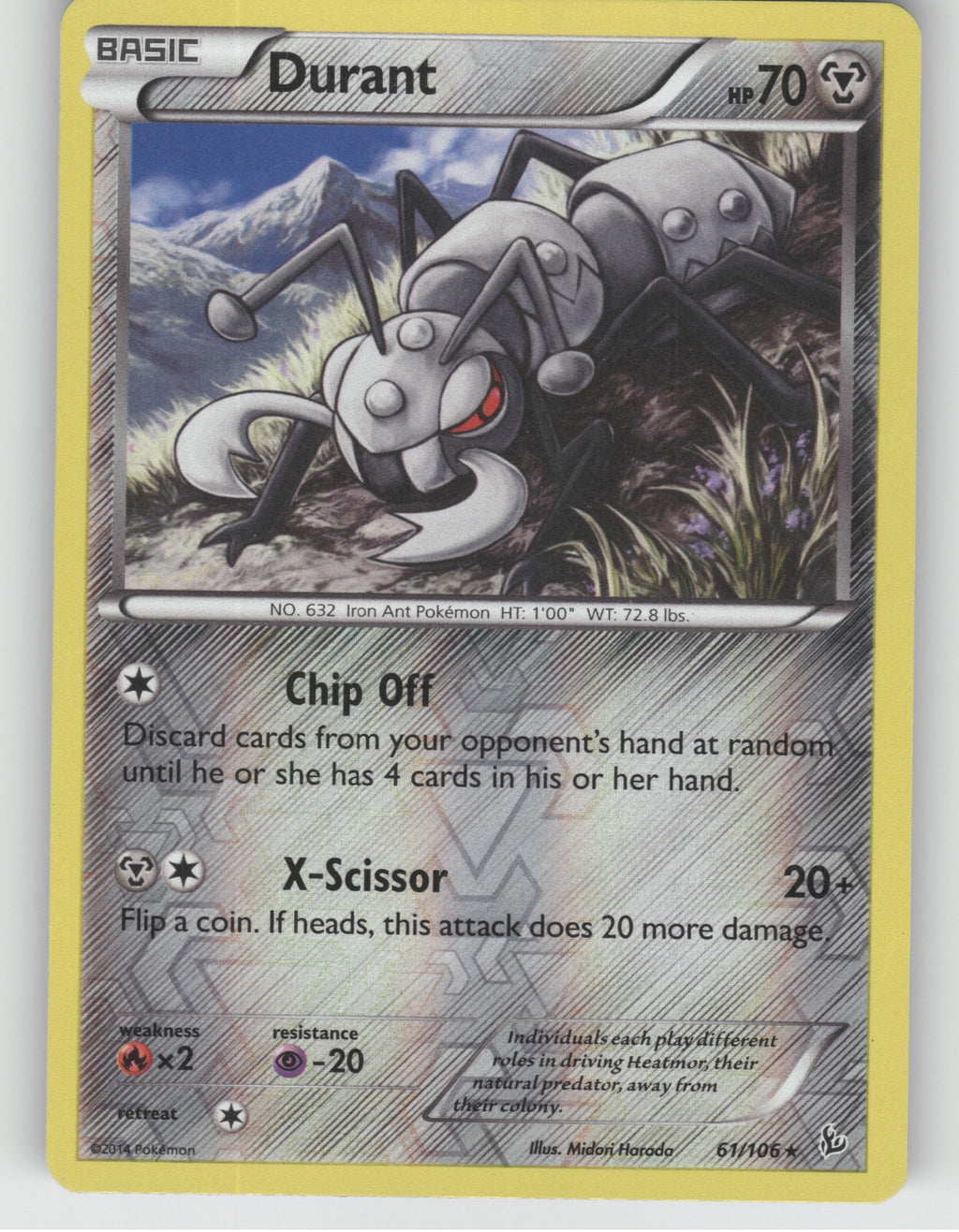 Durant Reverse Holo Rare XY - Flashfire 61/106 NM