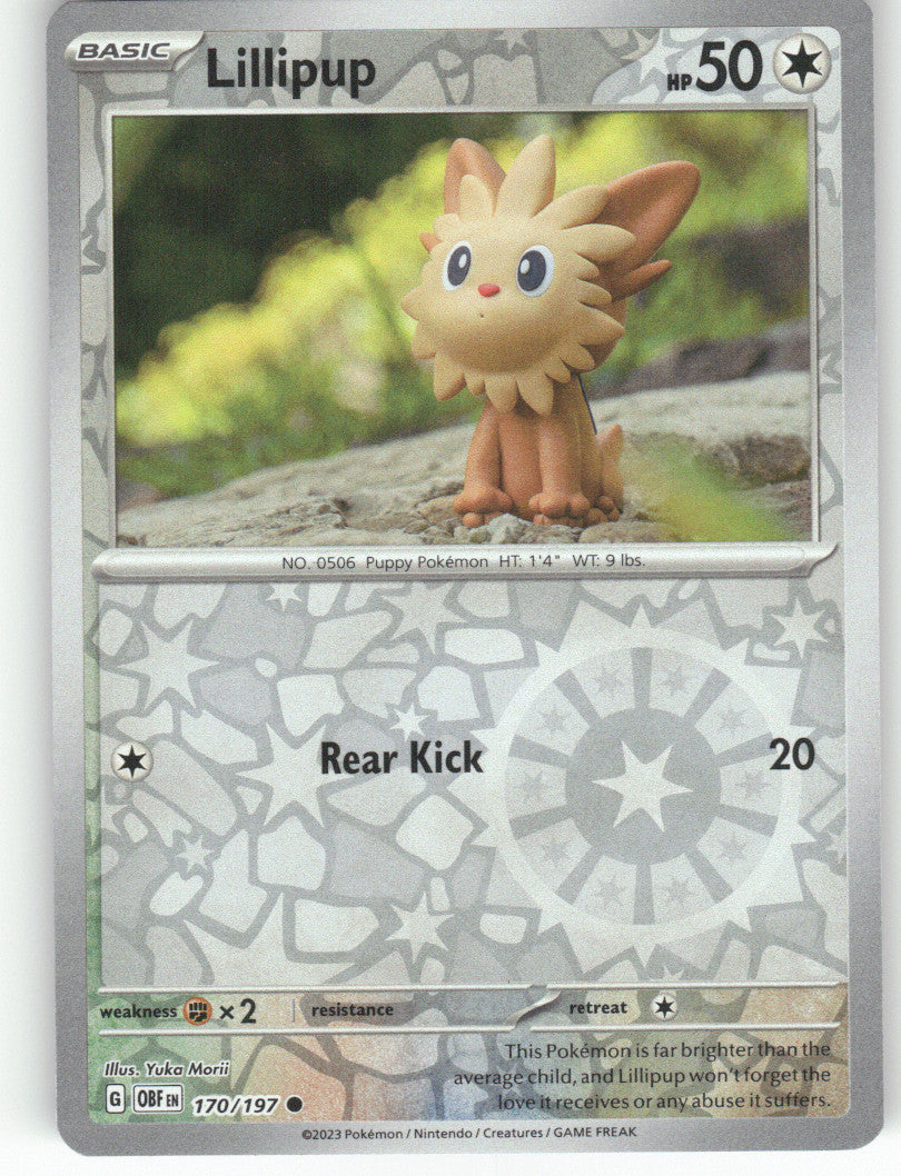 Lillipup Reverse Holo Common SV03: Obsidian Flames 170/197 NM