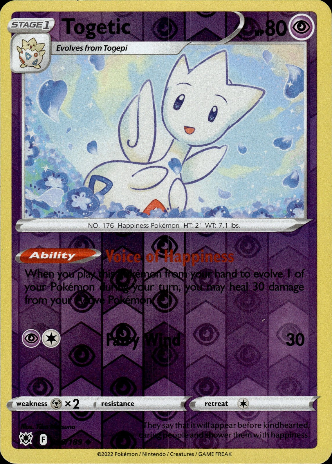 Togetic Reverse Holo Uncommon SWSH10: Astral Radiance 056/189 NM