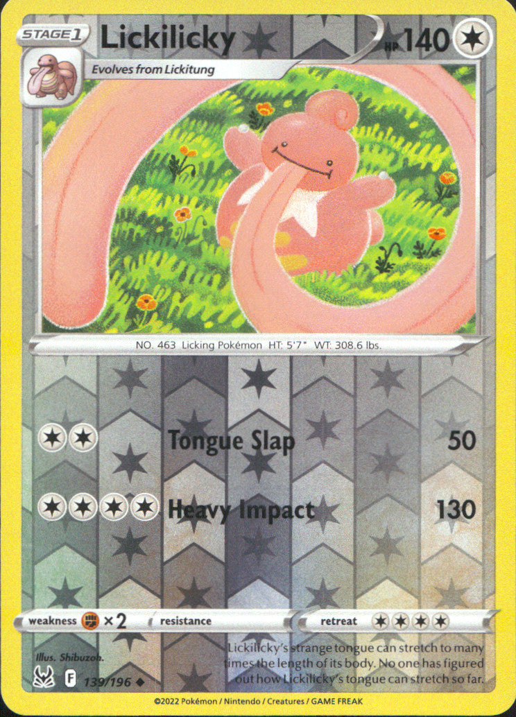 Lickilicky Reverse Holo Uncommon SWSH11: Lost Origin 139/196 NM