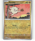 Mankey Reverse Holo Common SV: Scarlet & Violet 151 056/165 NM