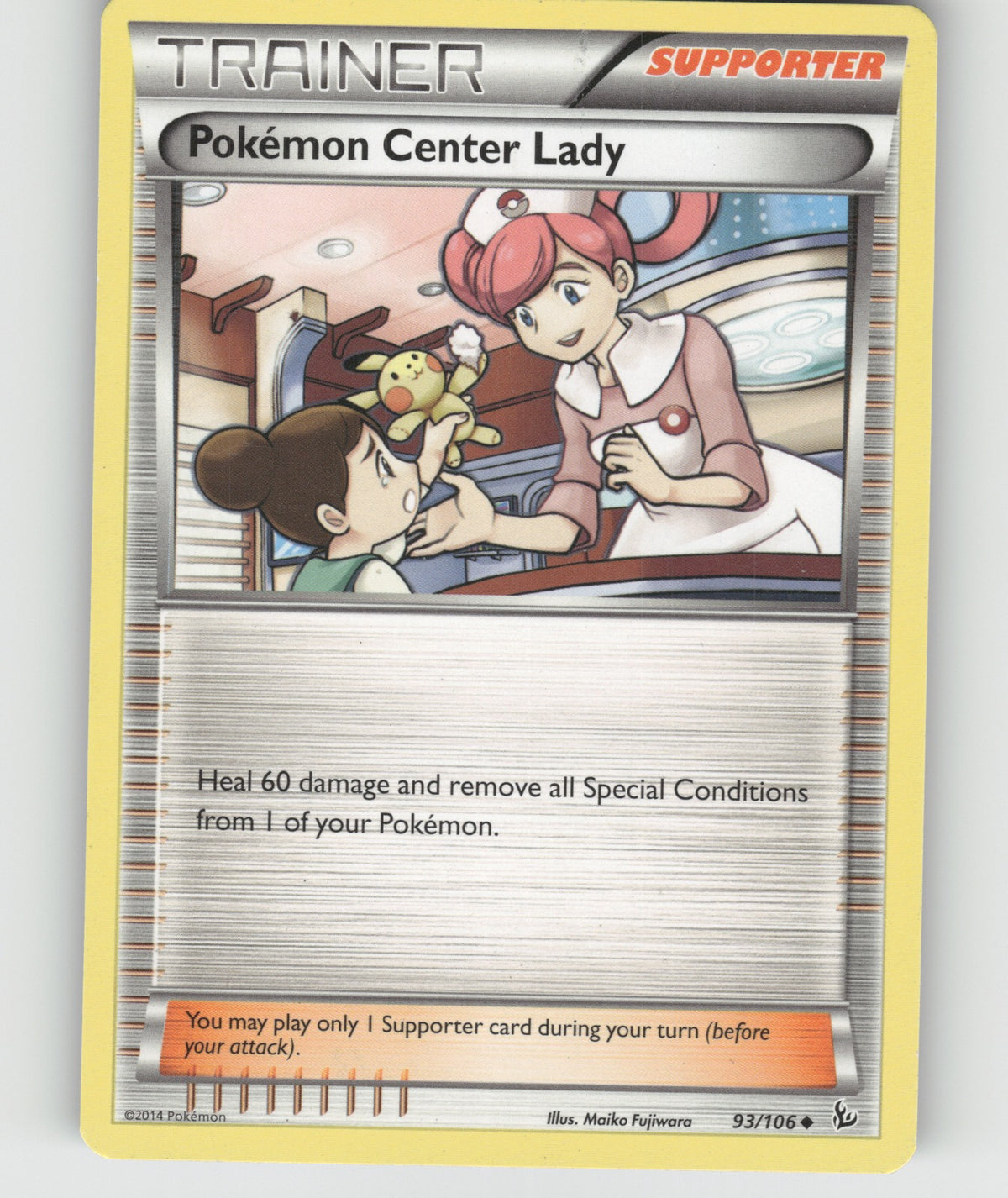 Pokemon Center Lady Uncommon XY - Flashfire 93/106 NM