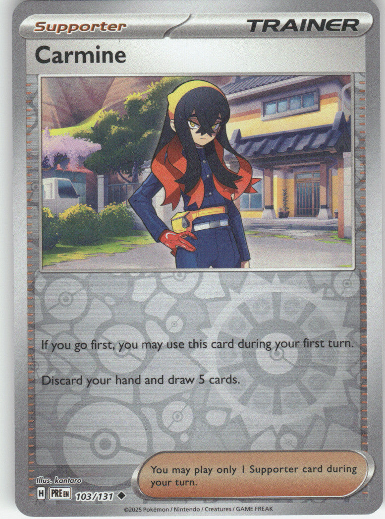 Carmine Reverse Holo Uncommon SV: Prismatic Evolutions 103/131 NM