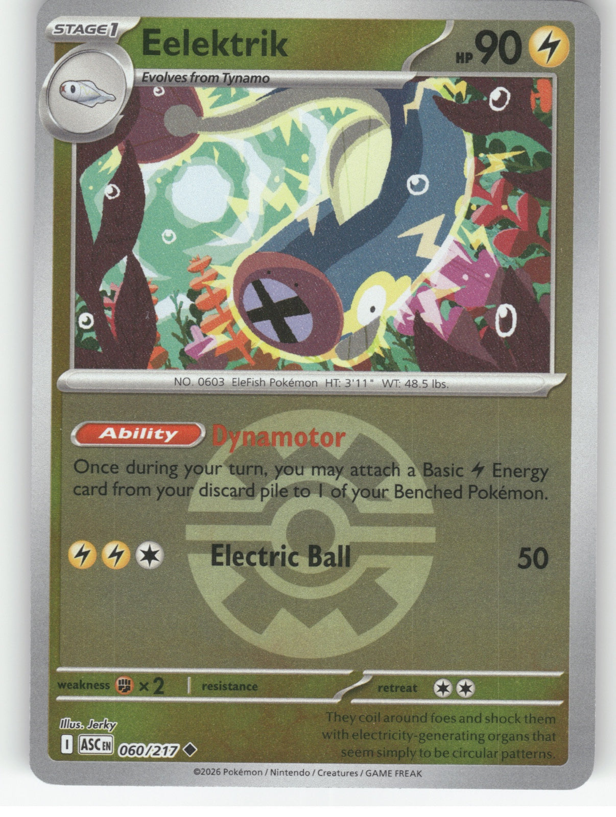 Eelektrik (Quick Ball) Reverse Holo Uncommon ME: Ascended Heroes 060/217 NM