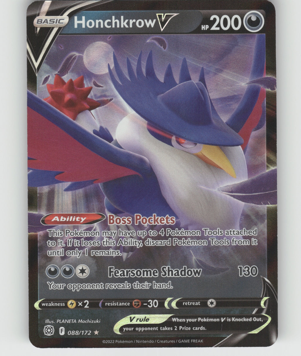 Honchkrow V Holo Ultra Rare SWSH09: Brilliant Stars 088/172 NM