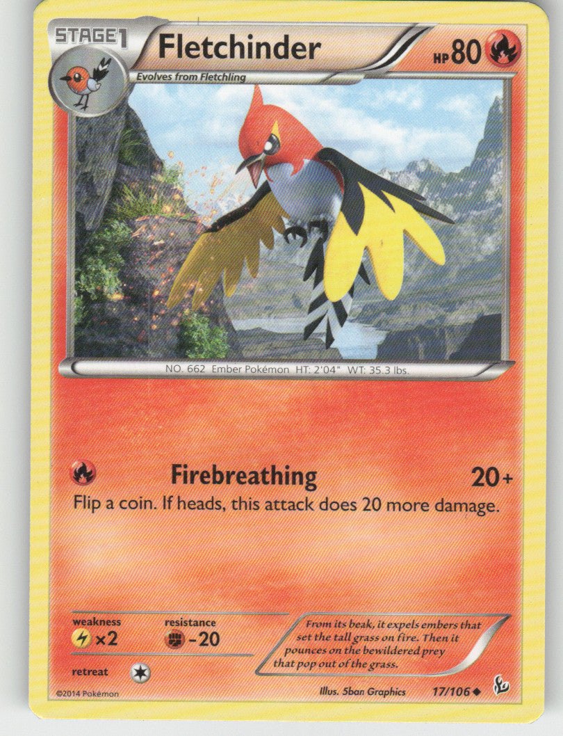 Fletchinder Uncommon XY - Flashfire 17/106 NM