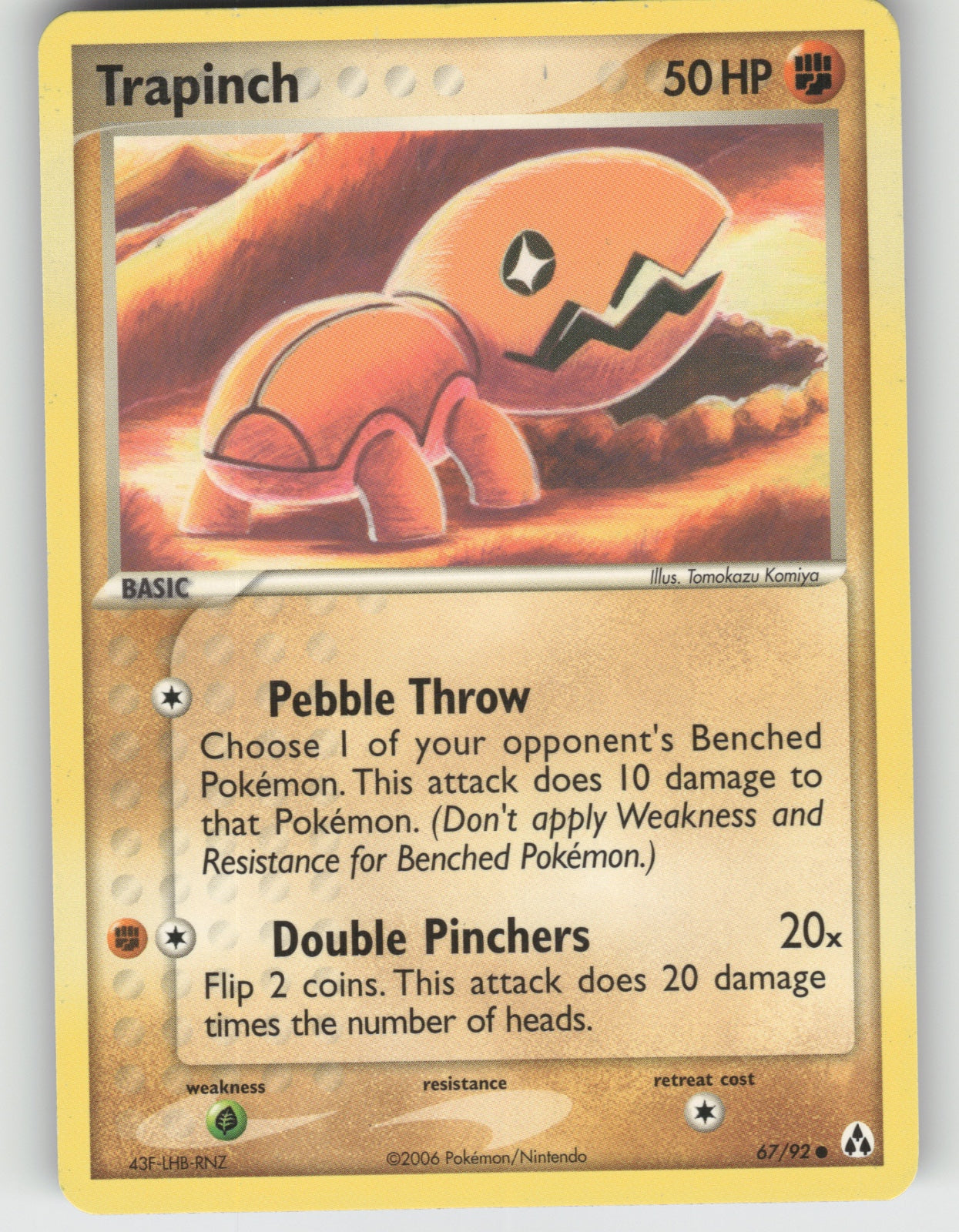 Trapinch Common EX Legend Maker 67/92 NM