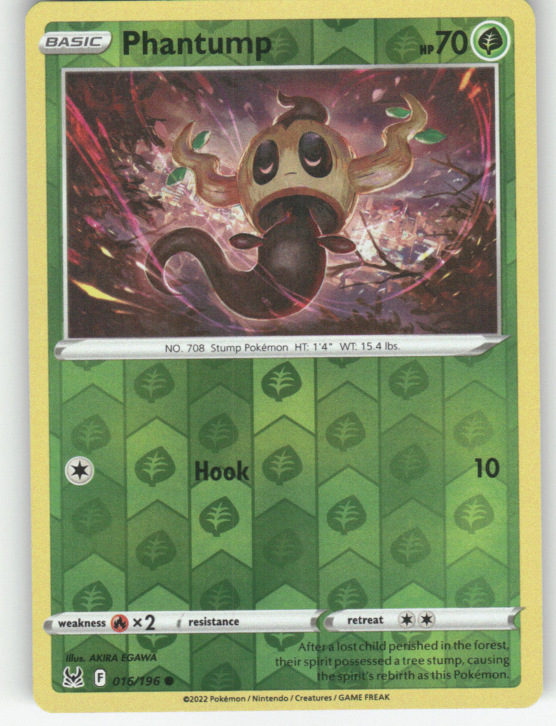 Phantump Reverse Holo Common SWSH11: Lost Origin 016/196 NM