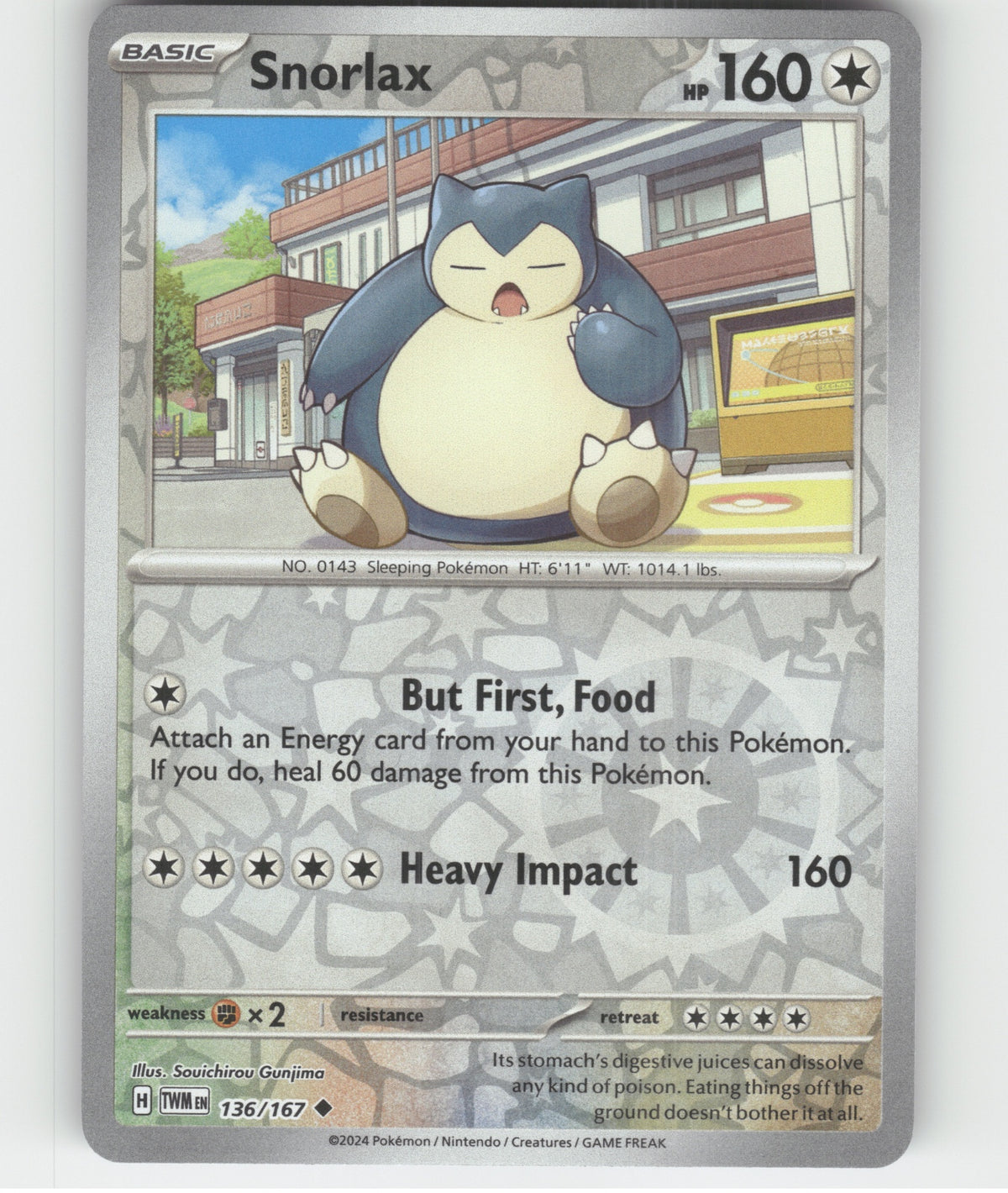 Snorlax Uncommon SV06: Twilight Masquerade 136/167 NM