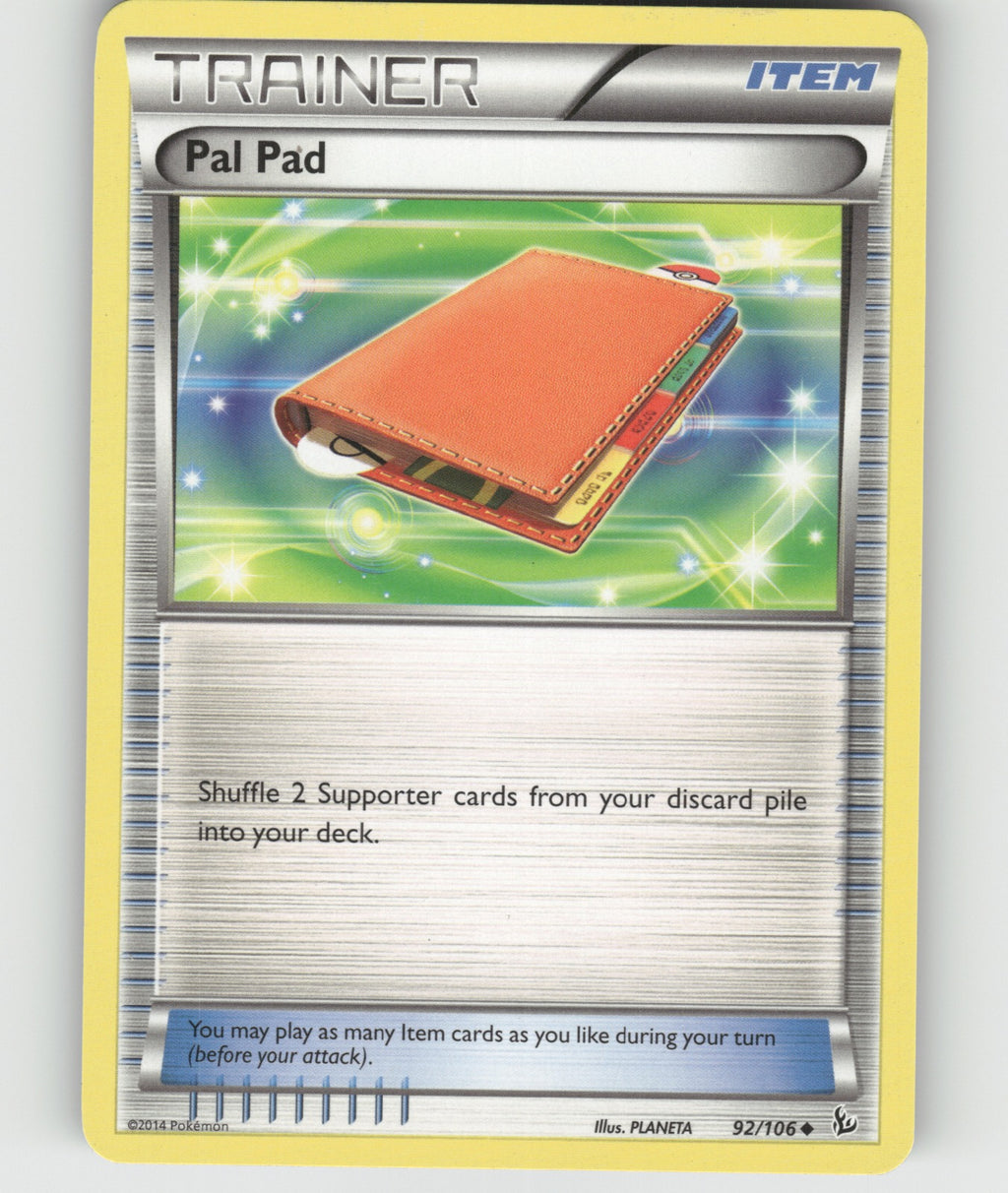 Pal Pad Uncommon XY - Flashfire 92/106 NM